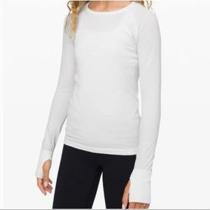 Long sleeve white Ivivva by lululemon top